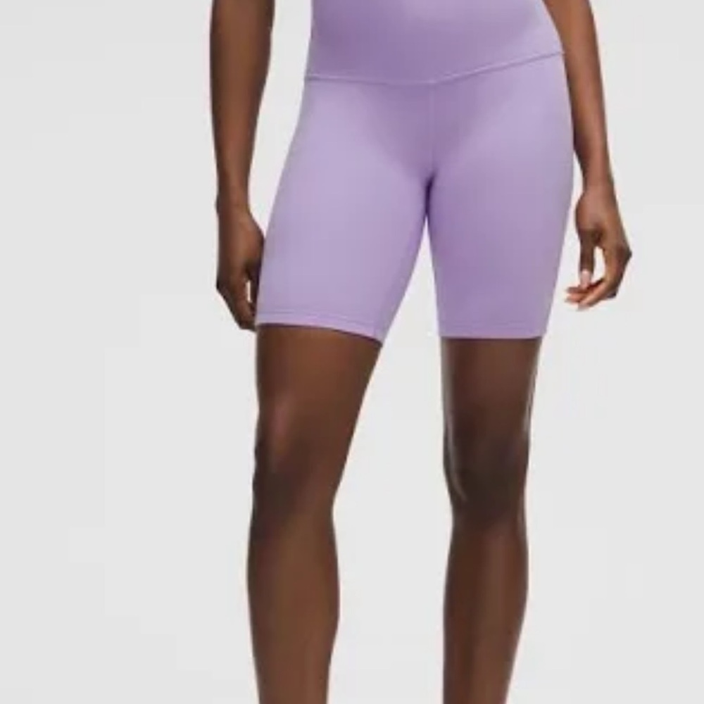 New Everlane Lavender High-Waisted Biker Shorts size XS/S